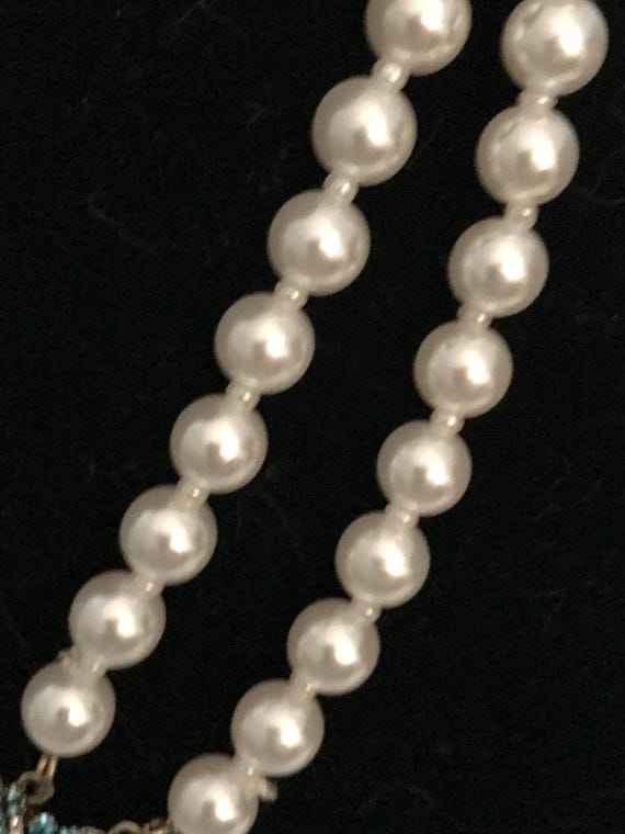 Bohemian leopard statement pear rhinestone neckla… - image 2