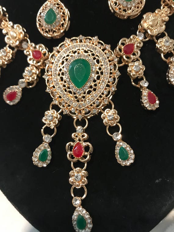 Victorian statement necklace set E4 - image 9