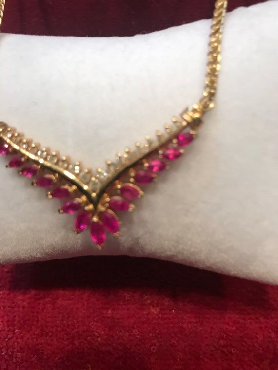 14 k  Gold Ruby and diamonds  12,1 gr