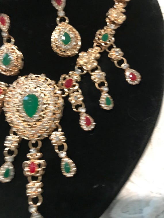 Victorian statement necklace set E4 - image 7