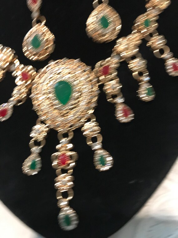 Victorian statement necklace set E4 - image 10