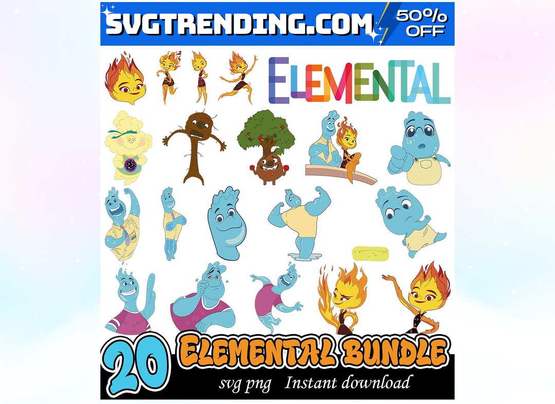 Elemental Clipart Set 20 Elemental Svg Cut Files for Cricut - Etsy