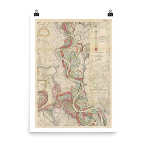 Landkarte - Mississippi River – Mississippi River Map – Mississippi River Delta Map - Mississippi River Basin Map - Teller 22 Blatt 13