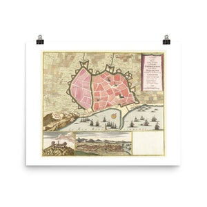 Carte de Barcelone - Barcelone - Carte espagnole - Carte de la ville - Carte historique - Carte du Vieux Monde - Impression d’art - Impression d’art - Art mural image 3