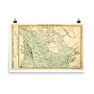 Landkarte Fine Art Print • Vintage Landkarte Kanada • Landkarte Kanada • Landkarte der Welt • Giclee Fine Art Print