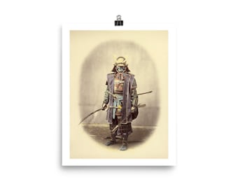 Samurai • Japanese Samurai • Vintage Photograph • Samurai Armor • Fine Art Print • Art Reproduction • Wall Art •  Home Decor