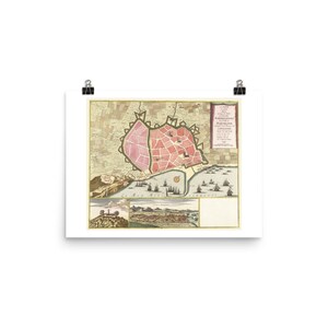 Carte de Barcelone - Barcelone - Carte espagnole - Carte de la ville - Carte historique - Carte du Vieux Monde - Impression d’art - Impression d’art - Art mural image 2