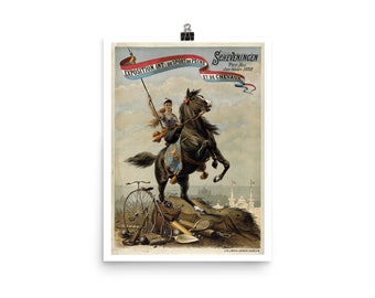 The Netherlands International Sport, Fishing and Horse Exhibition Poster • Vintage Dutch Poster • Giclee Fine Art Print