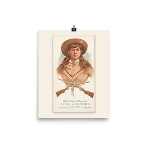 Annie Oakley Karte Kunstdruck • Sharpshooter • Buffalo Bill es Wild West Show • Marksman • Kunstdruck • Wandkunst •