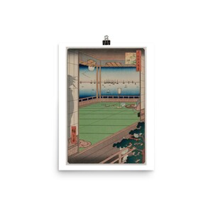 Utagawa Hiroshige &#39;The Moon-Viewing Promontory&#39; • Ukiyo-e Japanese Woodblock Print • Giclee Fine Art Print