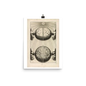 Globus und Landkarten Holländische Gravur Fine Art Print • 1690 Radierung Reproduktion • Giclee Fine Art Print