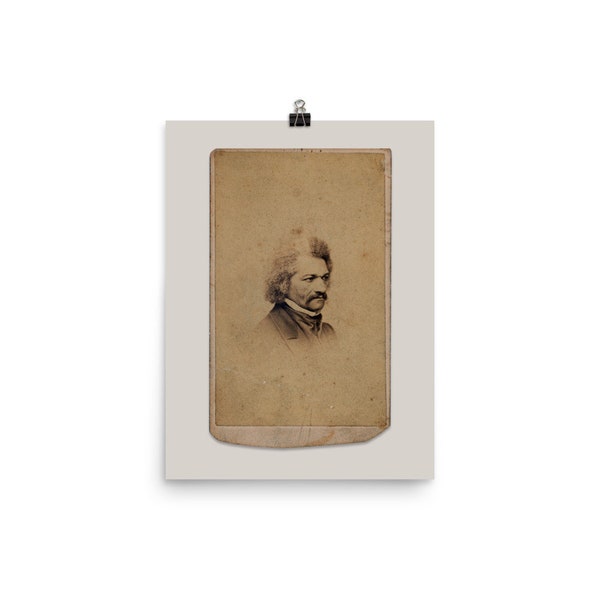 Frederick Douglass Carte de Visite Fine Art Print • Vintage Photograph • Vintage Visiting Card • Giclee Fine Art Print