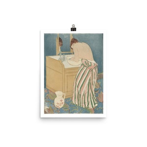 Mary Cassatt The Toilette • Fine Art Print • Woman at Mirror • Mary Cassatt Art • Intimate Portrait • Woman Bathing • Wall Art Print