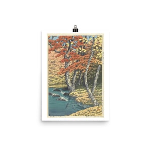 Herbst Fine Art Print | Fine Art Poster | Japanischer Holzschnitt | Kunstdruck | Kawase Hasui | Holzschnitt | Kunst Reproduktion