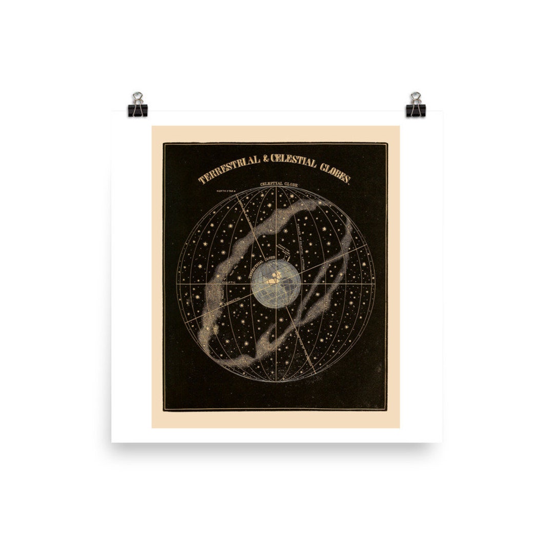 Astronomy Vintage Illustration Fine Art Print Terrestrial