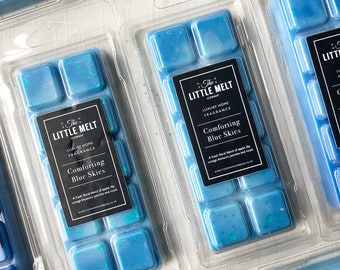 Comforting Blue Skies Laundry Wax Melts /Vegan/Wax Melt Snap Bar/Pet Friendly/Fresh Scents