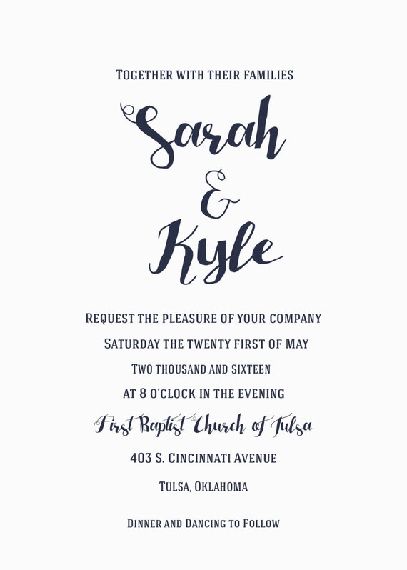 formal wedding invitation printable classy simply modern formal wedding invitation templates