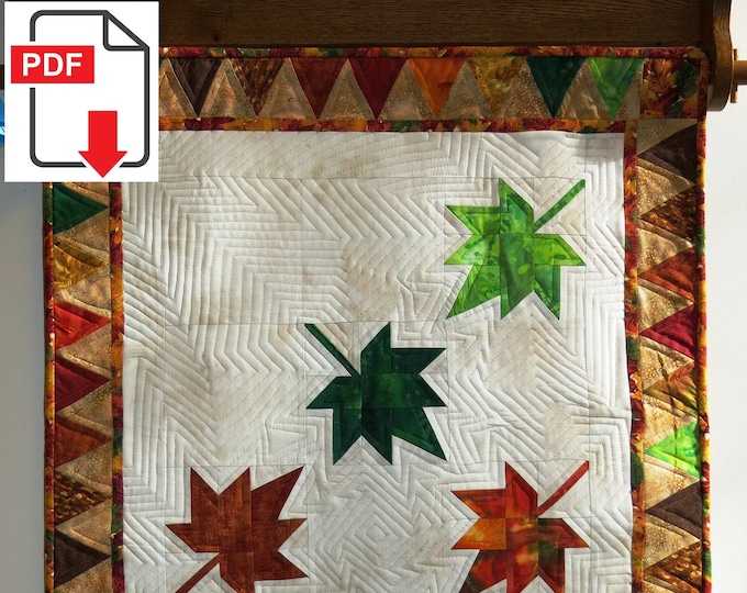 Falling Leaves Digital Quilt Pattern - Etsy Canada