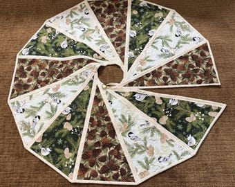 PDF Pattern Modern Two-sided Spiral Christmas Tree Skirt - SEW-104 DIY 35-40" Two variations