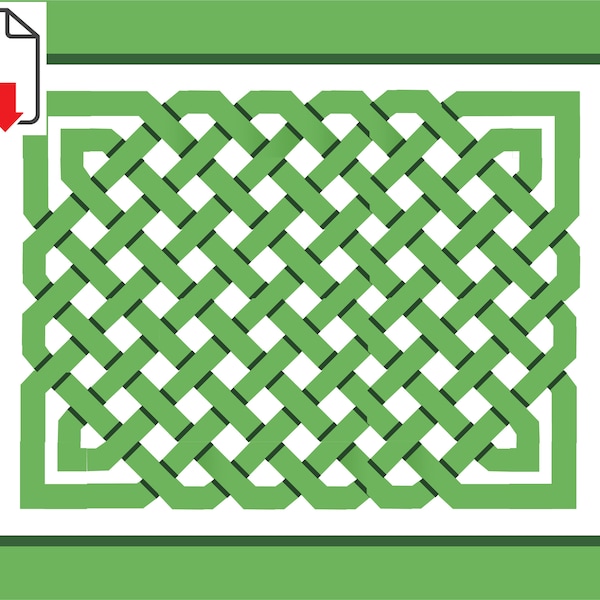 Large Celtic Weave Quilt Pattern (PDF File to download)