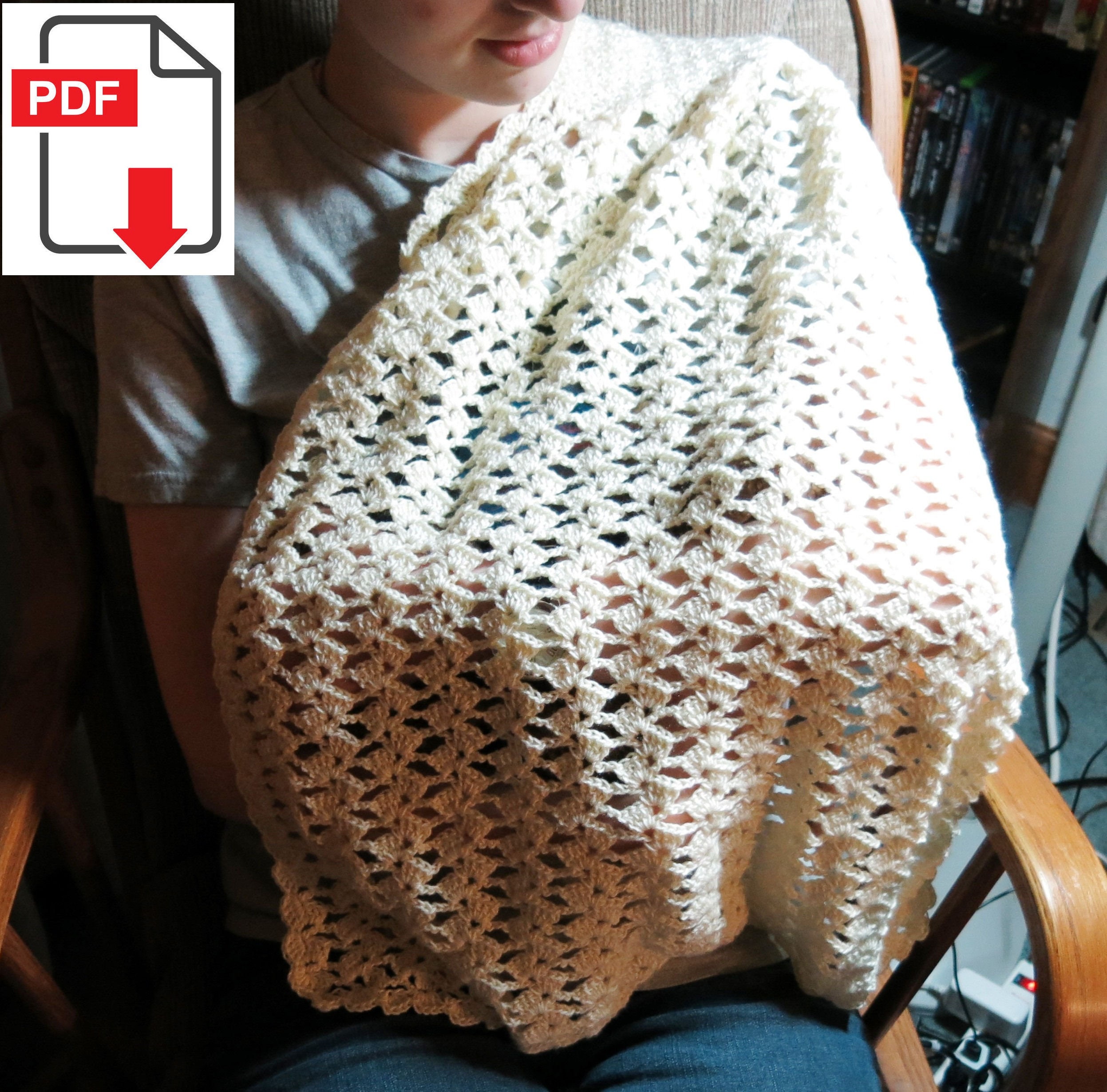 Crocheted Nursing Shawl Pattern for Breastfeeding PDF Pattern to Download 
