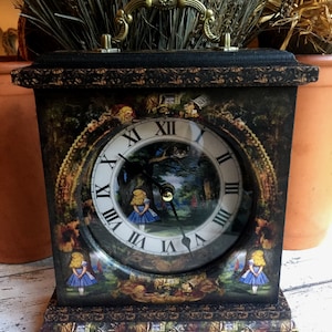 Alice in Wonderland Clock. Cheshire Cat Clock. Mad Hatters Tea Party. Alice in Wonderland Decor. Unique Clock. Alice Clock. Cheshire Cat. image 4
