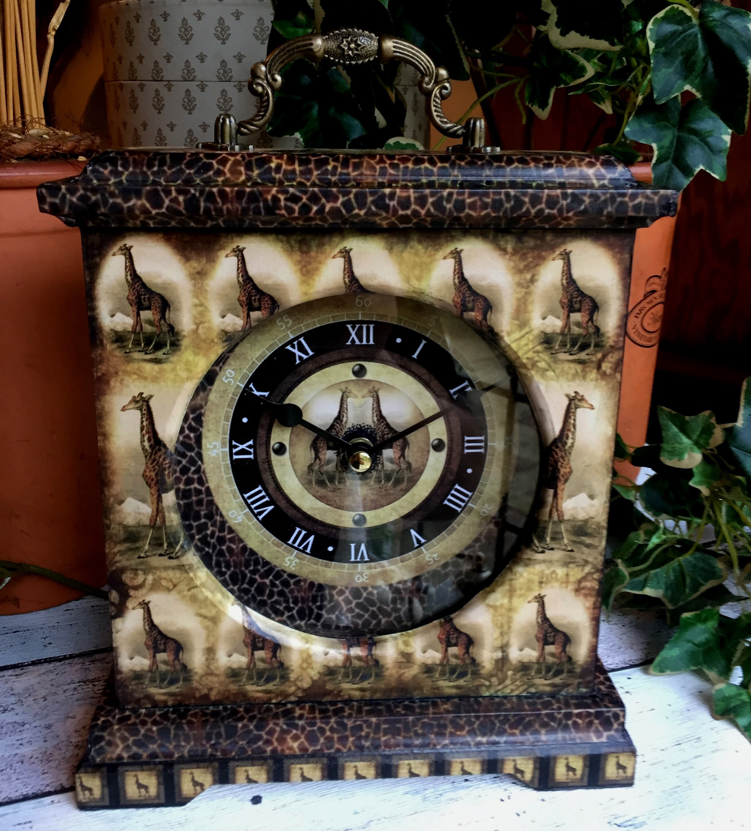 Giraffe Clock. Giraffe. Mantel Clock. Unique Clock. Giraffe Etsy