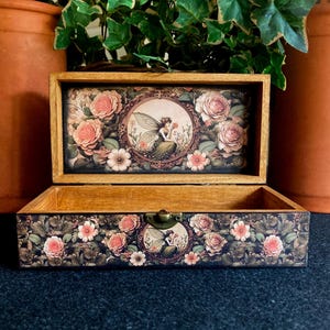 Fairy Jewellery Box. Fairy Wooden Box. Fairy Decor. Fairy Gift. Fairy Trinket Box. Fairy Keepsake Box. Fairy Memory Box. Fairy Queen.