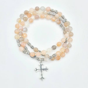 Sunstone Stretch Rosary Bracelet