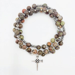 Ocean Jasper Stretch Rosary Bracelet