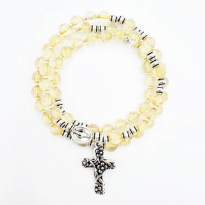 Citrine Stretch Rosary Bracelet