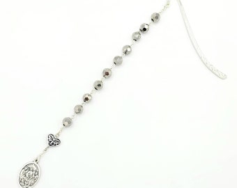 Silver Crystal Holy Trinity Bookmark