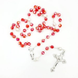Siam Red AB Crystal Rosary