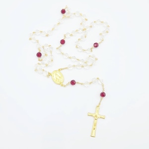 Gold and Crystal Divine Mercy Rosary