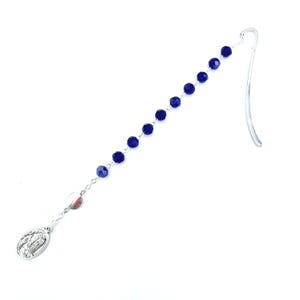 Cobalt Blue Crystal Our Lady of Fatima Bookmark