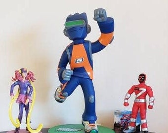 Action Figure Vintage Skechers Nicktoons Zevo-3 Promo Figures Rare