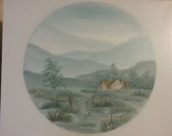 Oil Paintings - Vintage original signed - on canvas by Everett Woodlon