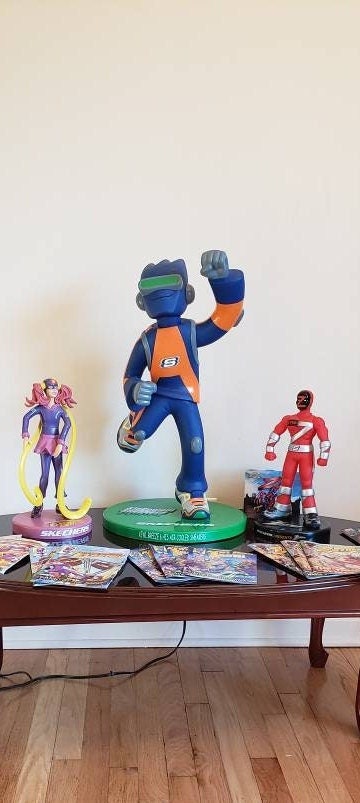 Action Figure Vintage Skechers Nicktoons Zevo-3 Promo Figures Rare