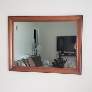 Large vintage mirror with beautiful hardwood frame 41.5&quot; x 31.5&quot;