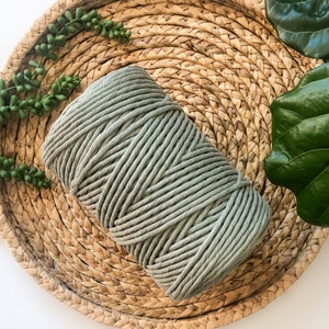 5mm Single Ply Macrame Cord 620 feet Recycled Cotton Rope image 4