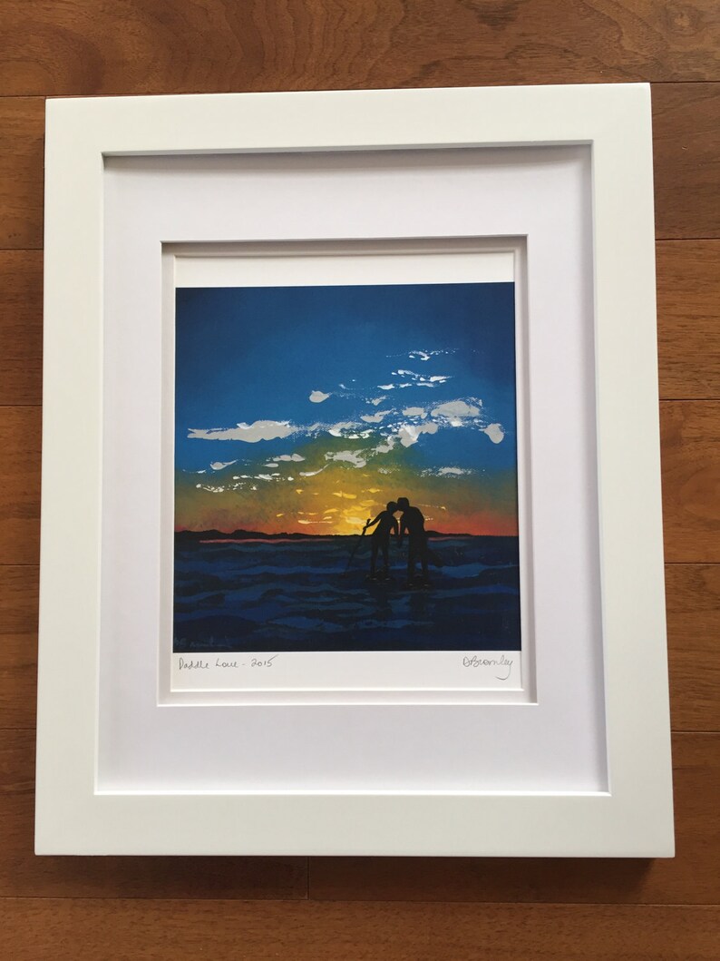 Paddle Love Beach Art, Surf Art, Coastal Wall Art,love Print, Surfing