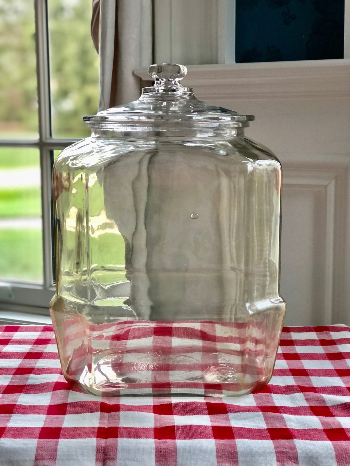 Authentic Lance Glass Jar with Lance Embossed Glass Lid Etsy