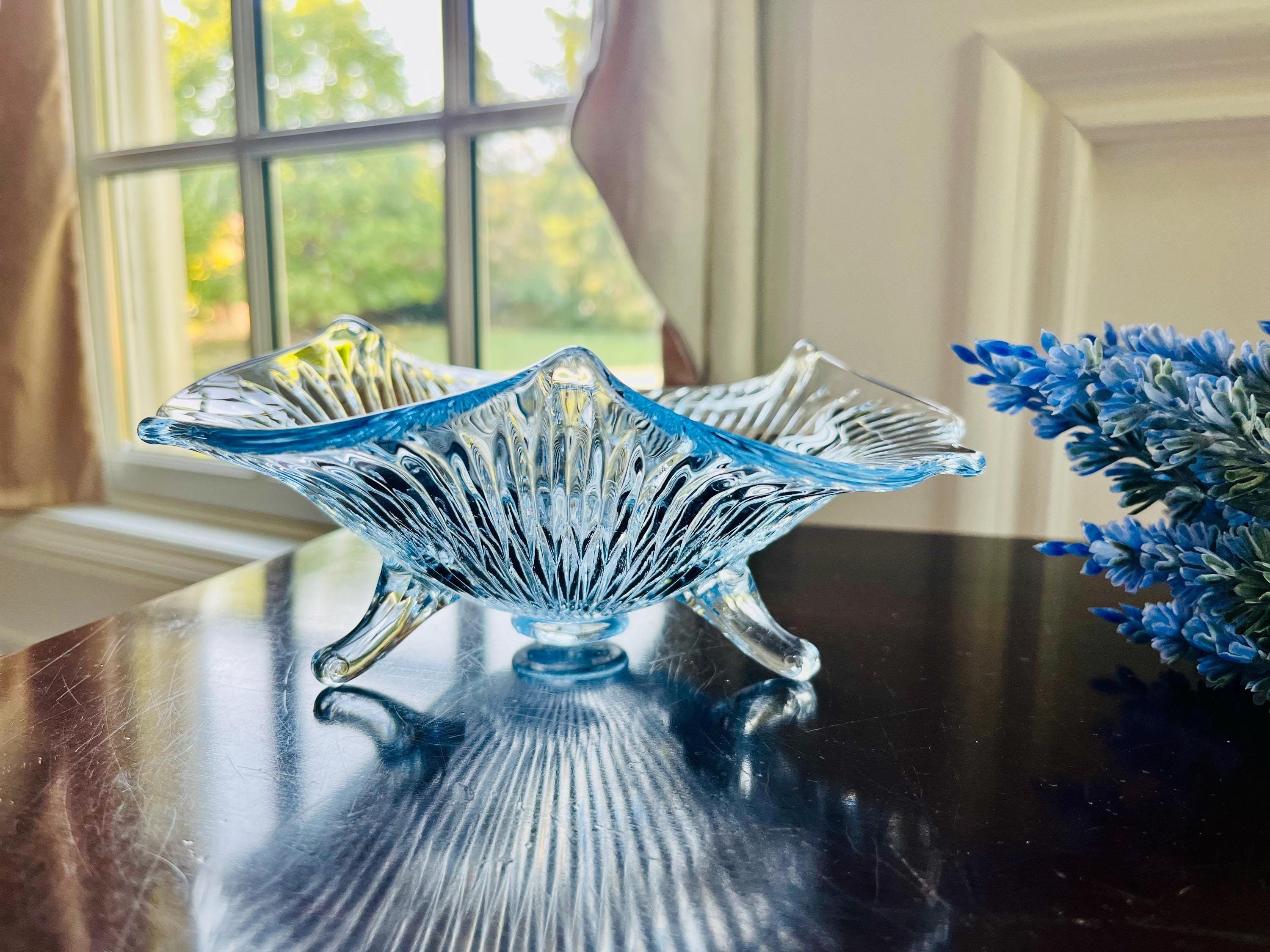 Fenton Blue Candy Dish S - Etsy