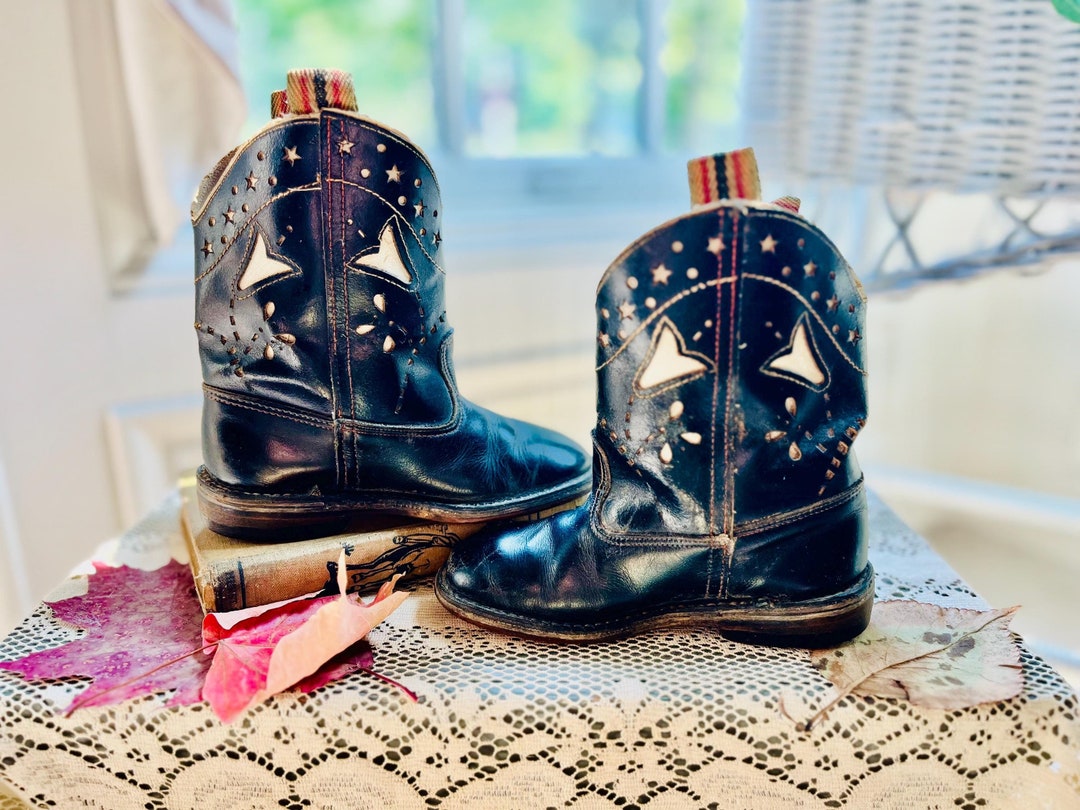 小物 1950s Western Boot Tie Rare Vintage 1950's Texas Brand Peewee Style Cowboy Boots