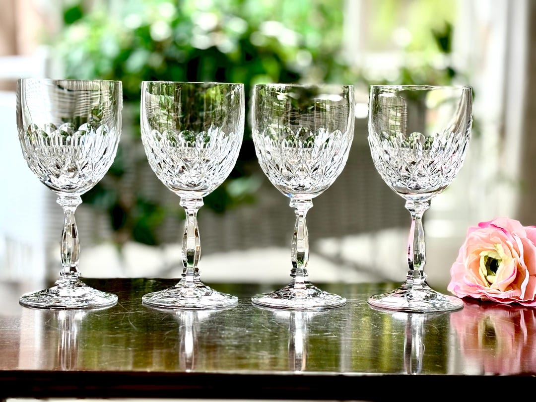 Zweisel Backstamp Schott-zweisel Crystal Wine Glasses “delilah”, Set of 4, Vintage Cut ...