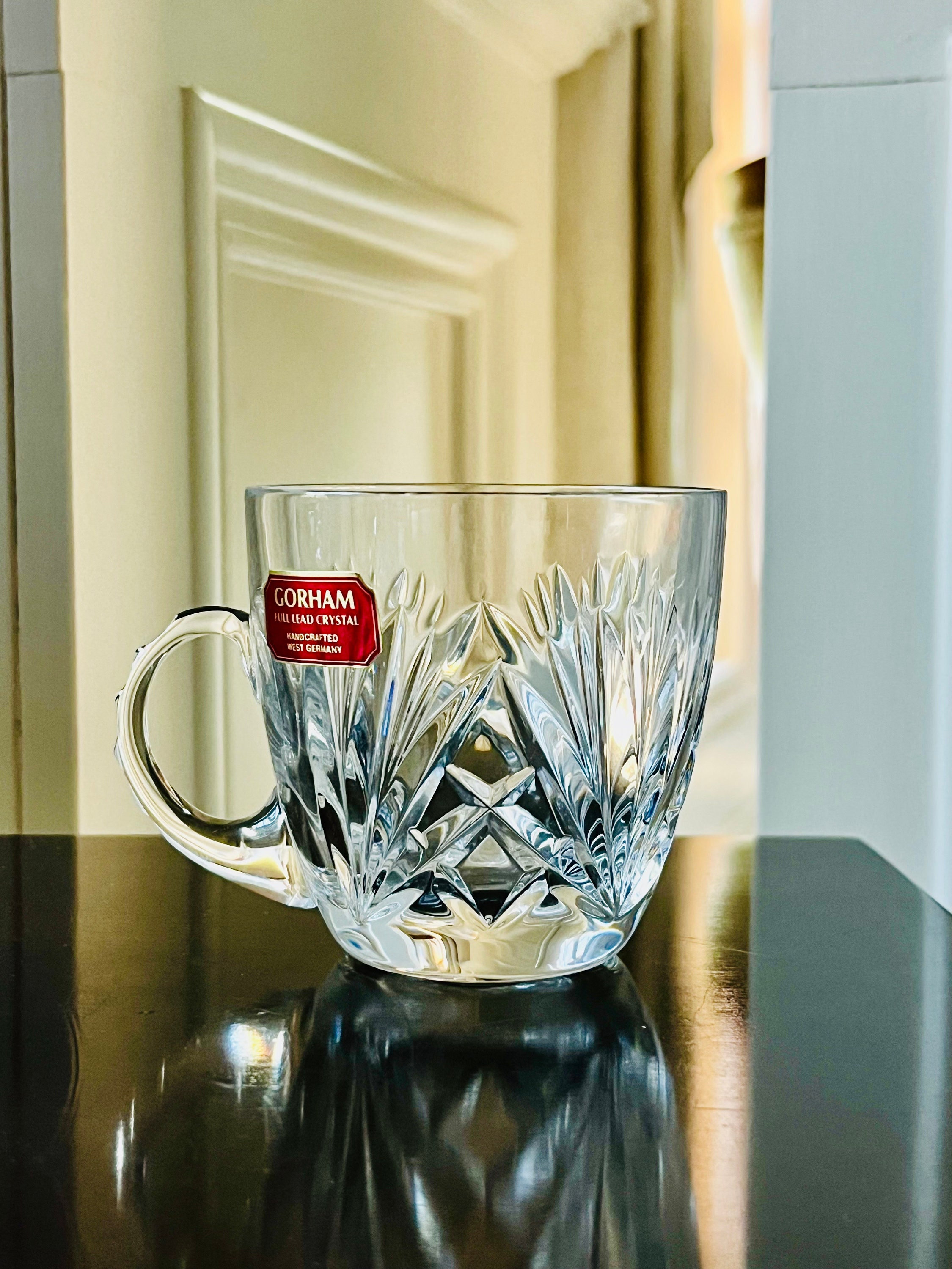 German Vintage Crystal Punch Bowl - Etsy