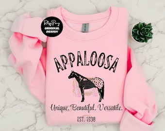 Appaloosa Horse Sweatshirt, Appaloosa Shirt, Horse Shirt, Horse Sweatshirt, Horse Girl Gifts, Equestrian Gifts, Horse Lover