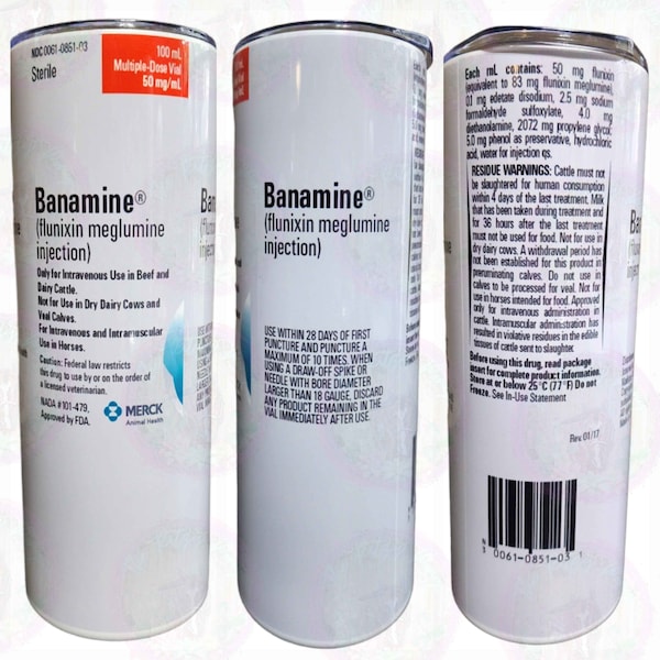 BANAMINE TUMBLER | Medication Tumbler | Horse Tumbler | Horse Lover Gift | Equestrian Gifts | Horse Coffee Cup | Horse Coffee Mug