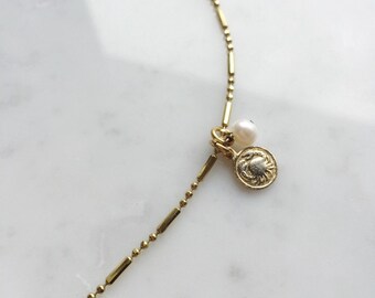 CANCER Zodiac Gold Brass Choker