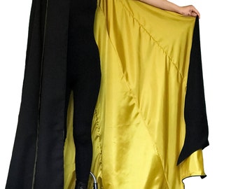 Batgirl Gold Yellow Black Scalloped Cape